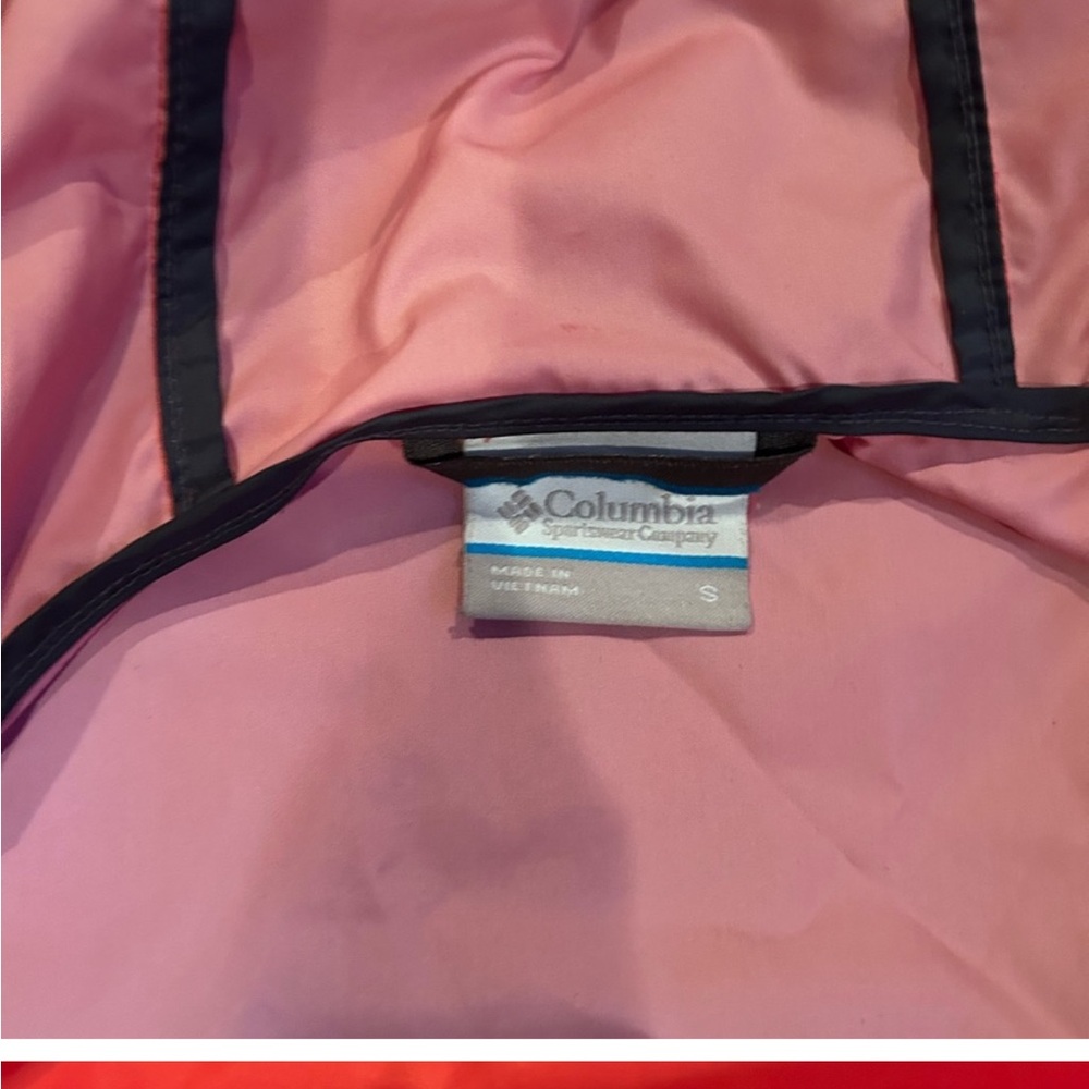 Columbia Red and Blue Raincoat with Water-Resistant Design - Picture 3 of 4